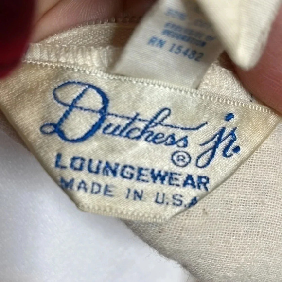 Vintage Dutchess Jr. Loungewear Long Boho Embroidered Dress - Picture 9 of 10